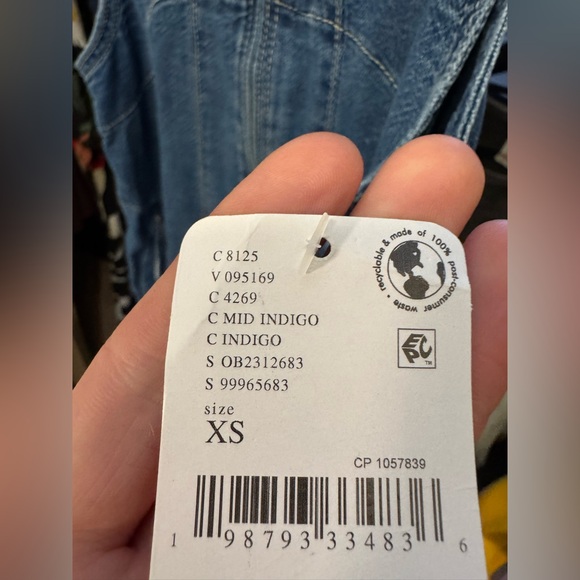 NWT Free People We The Free Jude Shortalls - Mid Indigo Blue - XS - Picture 11 of 11